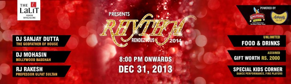 Rhythm Rendezvous 2014 - New year Party in Bangalore on December 31, 2013