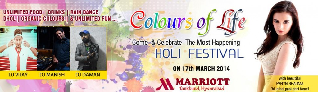 Colours of Life - Holi Bash at Marriott in Hyderabad on March 17, 2014