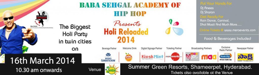 Holi Reloaded 2014  in Hyderabad on March 16, 2014