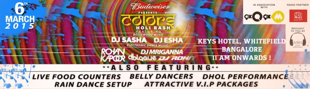 Colors Holi Bash - 2015 in Bangalore on March 6, 2015