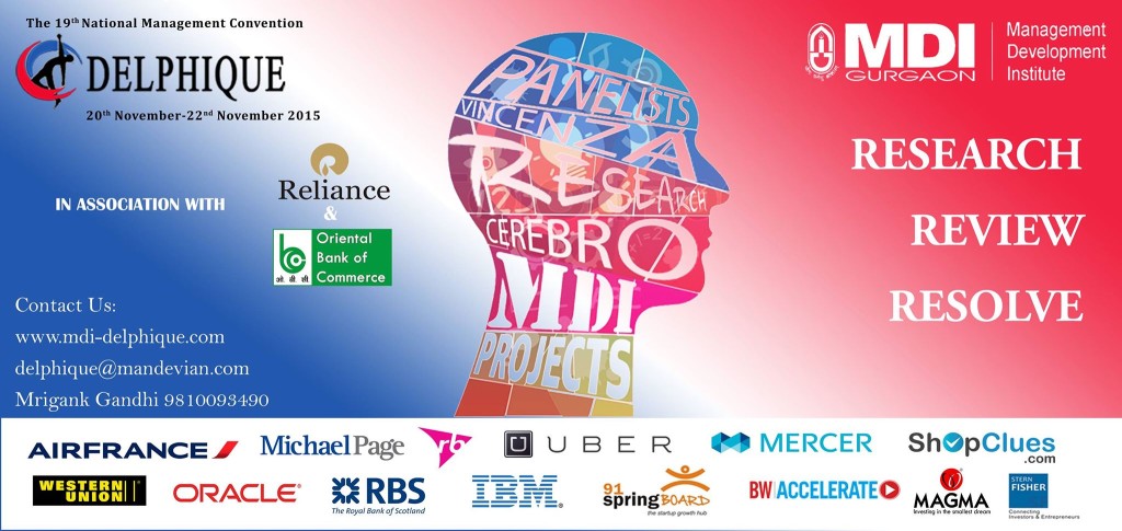 Delphique - National Management Research Convention in Gurgaon from November 20-22, 2015
