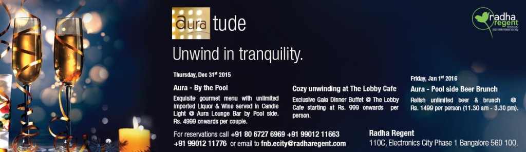 Auratude - New Year Eve in Bengaluru from December 25 - January 1, 2016