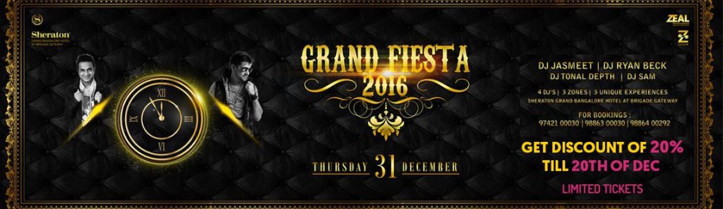 Grand Fiesta 2016 New Year Event in Bengaluru on December 31, 2015