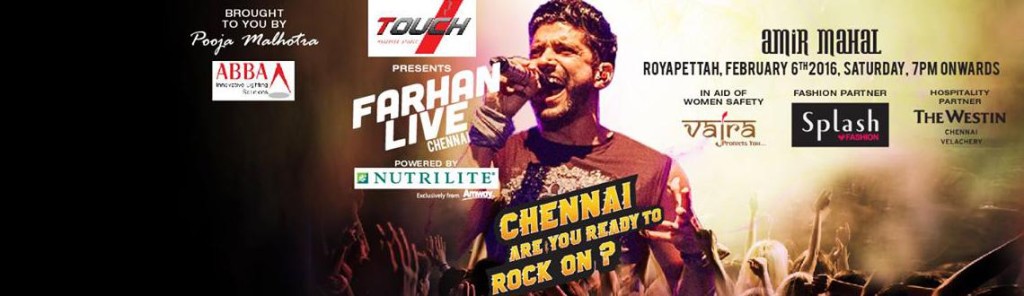 Farhan Akthar Live in Chennai on February 6, 2016