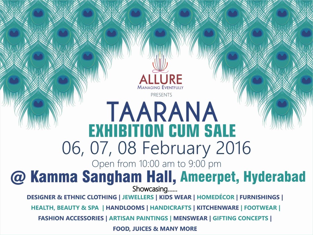 Taarana 2016 - Fashion & Lifestyle Expo & Sale in Hyderabad from February 6-8, 2016