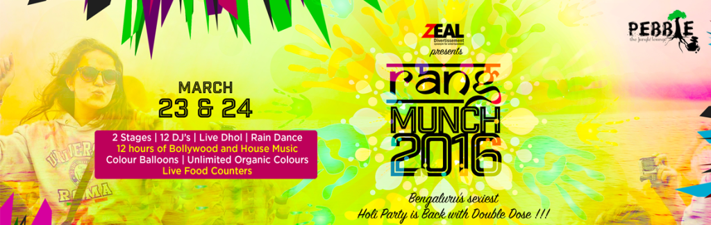 Rang Munch 2016 - Holi Event in Bengaluru from March 23-24, 2016