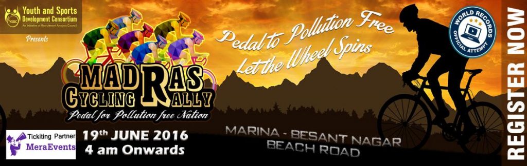 Madras Cycling Rally in Chennai on August 28, 2016