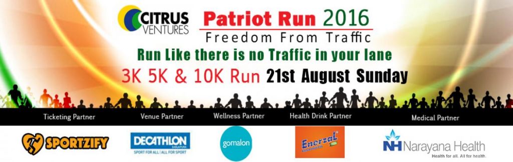 Patriot Run 2016 by Citrus Ventures in Bengaluru on August 21, 2016