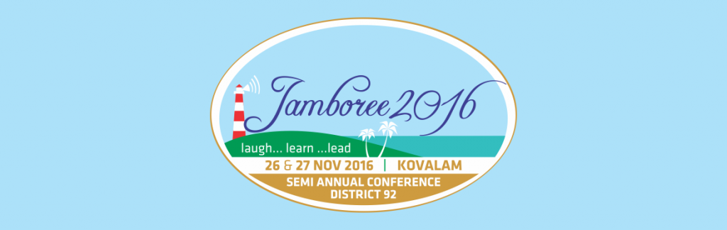 Jamboree 2016 - Semi-Annual Conference of Toastmasters International in Kerala from November 26-27, 2016