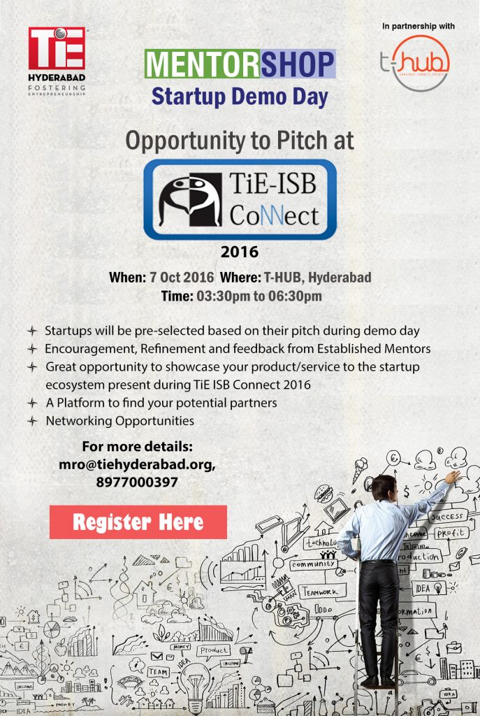 Mentorshop by TiE Hyderabad at T-Hub on October 7, 2016