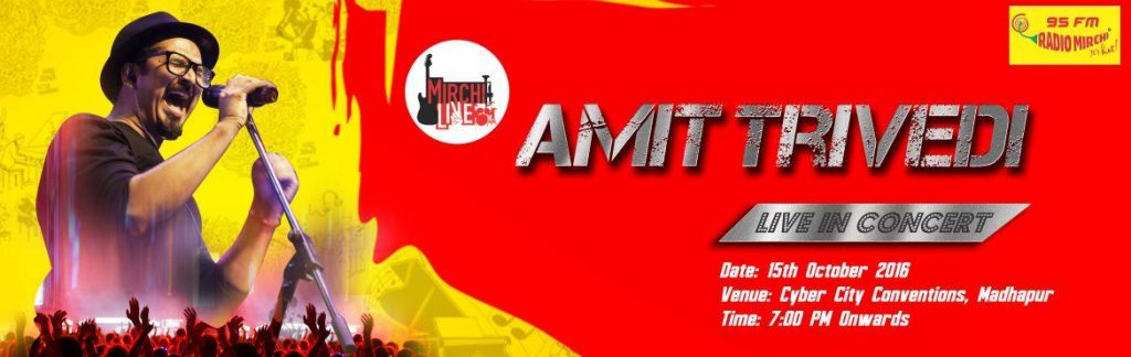 Mirchi Live with Amit Trivedi in Hyderabad on October 15, 2016