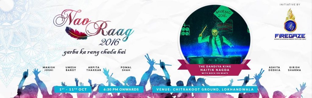 Navraag 2016 - Traditional and Bollywood Garbha in Mumbai from October 1-11, 2016