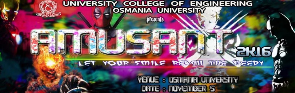 Amusant 2016 - Charity Event in OU, Hyderabad on November 5, 2016