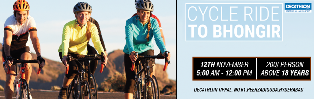 DECATHLON Uppal to Bhongir Fort Ride in Hyderabad on November 12, 2016