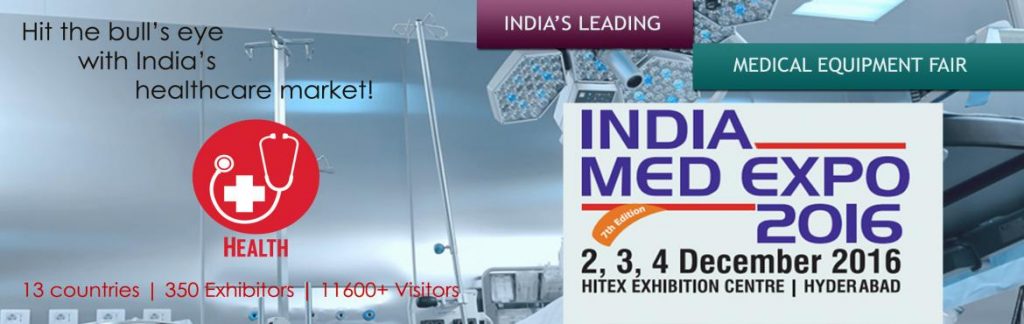 7th India Med Expo 2016 in Hyderabad from December 2-4, 2016