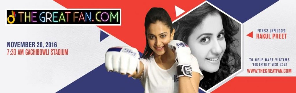 FitnessUnplugged - Fundraiser Event by Rakul Preet Singh in Hyderabad on November 20, 2016