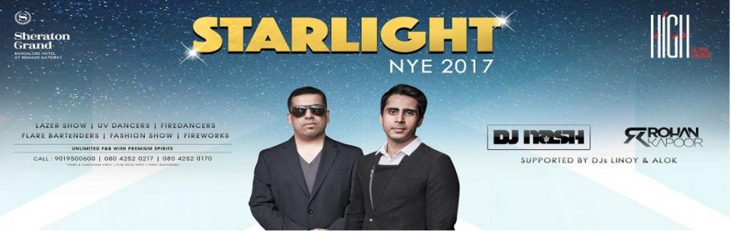 Starlight NYE 2017 Event in Bengaluru on December 31, 2016