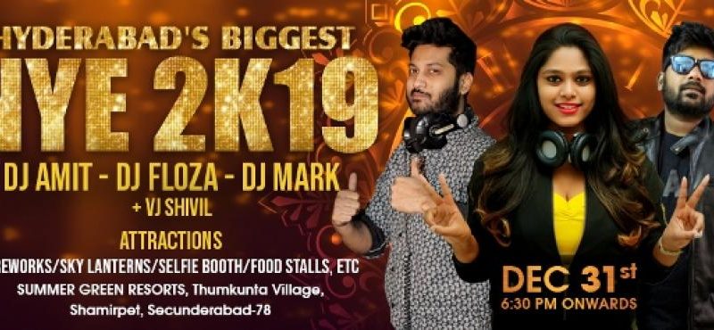 Hyderabad Biggest NYE 2K19 at Summer Green Resorts