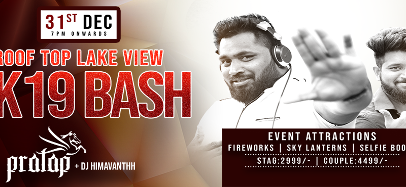 Rooftop lake view 2k19 Bash at Mercure Hyderabad