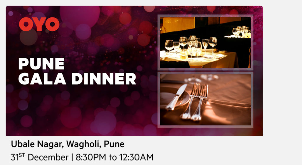 OYO GALA Dinner| Give a big Cheer, for the New Year! ? Pune