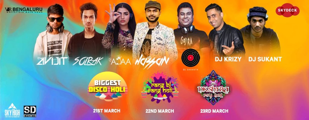 Biggest Disco Holi @ VR Bengaluru – Skydeck Biggest Disco Holi @ VR Bengaluru – Skydeck