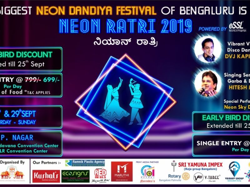 NEON RATRI – Bengaluru’s Biggest Neon Dandiya Festival 2019