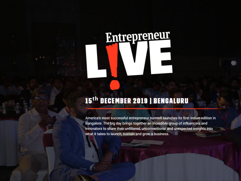 Entrepreneur Live! in Bangalore