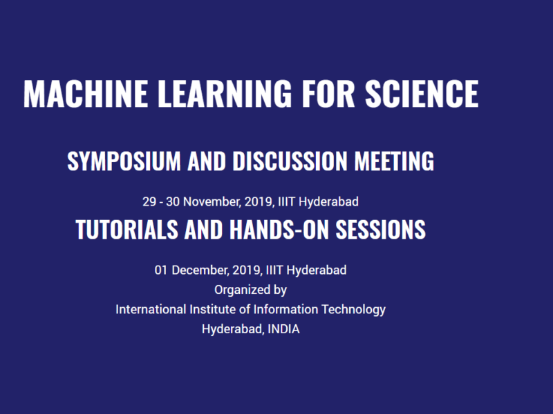 Machine Learning for Science – Symposium