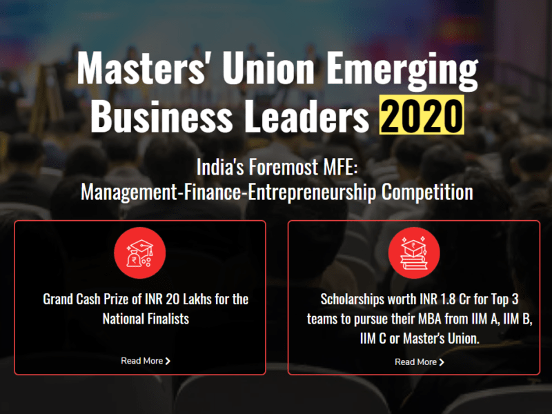 Masters’ Union Emerging Business Leaders 2020