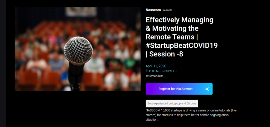 Effectively Managing & Motivating the Remote Teams | #StartupBeatCOVID19 | Session -8