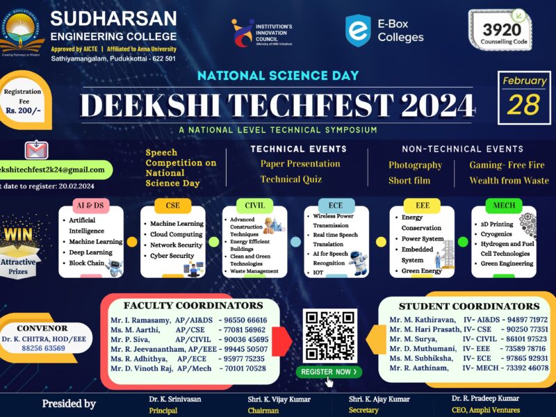 Deekshi Techfest 2024 | Sudharsan Engineering College